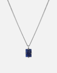 Miansai Necklaces Lennox Sodalite Necklace, Sterling Silver Blue / 24 in. / Monogram: No