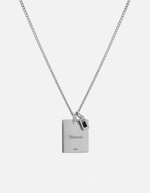 Miansai Necklaces Lineage Quartz Necklace, Sterling Silver Green / 21 in.