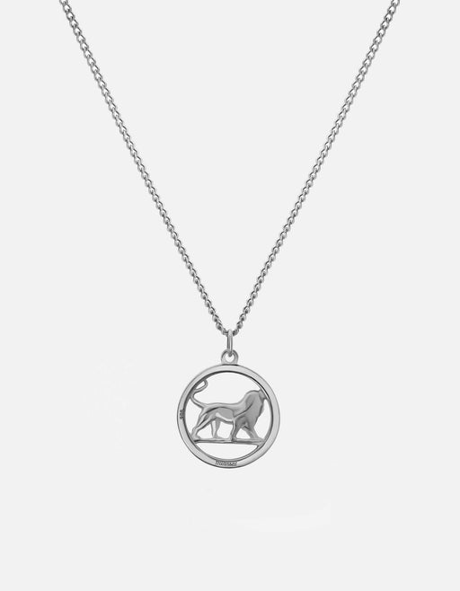 Miansai Necklaces Lev Lion Necklace, Sterling Silver Polished Silver / 21 in.