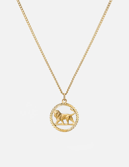 Miansai Necklaces Lev Lion Necklace, Gold Vermeil Polished Gold / 21 in.
