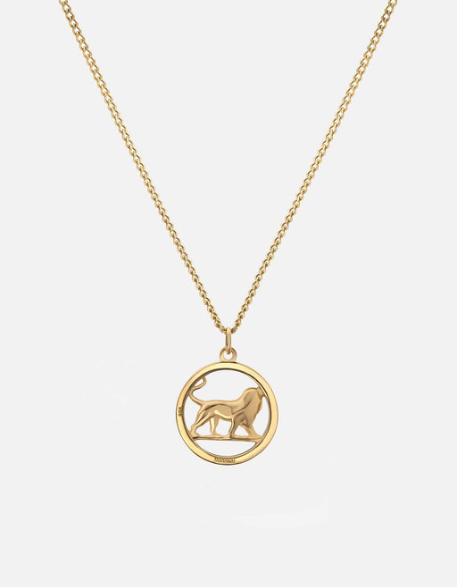 Miansai Necklaces Lev Lion Necklace, Gold Vermeil Polished Gold / 21 in.