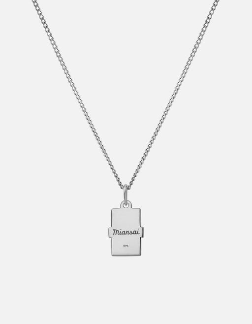Miansai Necklaces Vault Necklace, Sterling Silver/Emeralds