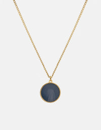 Miansai Necklaces Patron Necklace, Gold Vermeil/Blue Blue / 21 in. / Monogram: No