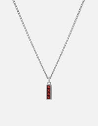 Miansai Necklaces Totem Garnet Necklace, Sterling Silver Red / 21 in.