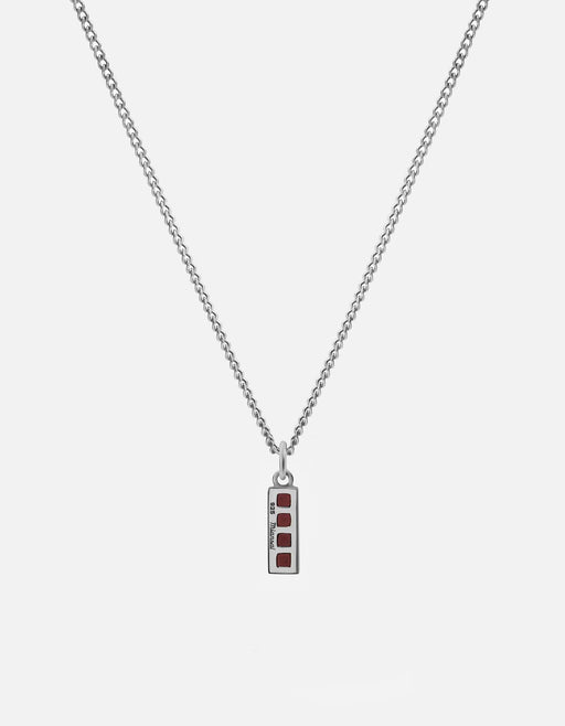 Miansai Necklaces Totem Garnet Necklace, Sterling Silver Red / 21 in.