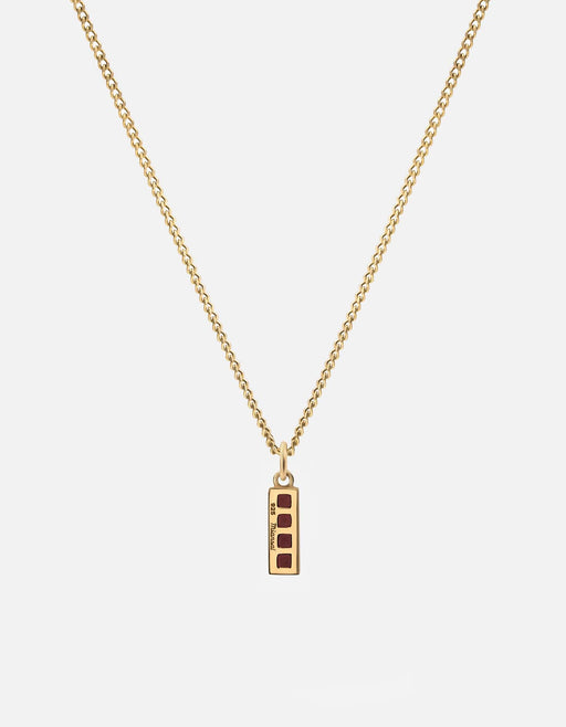 Miansai Necklaces Totem Garnet Necklace, Gold Vermeil