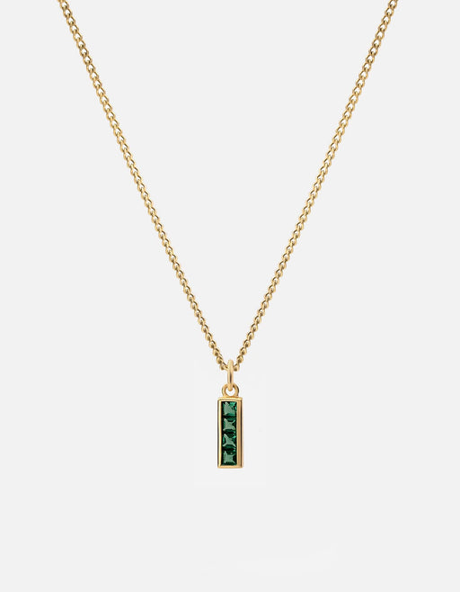 Miansai Necklaces Totem Quartz Necklace, Gold Vermeil Green / 21 in.