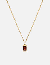 Miansai Necklaces Valor Garnet Necklace, Gold Red/GoldVermeil / 21 in.