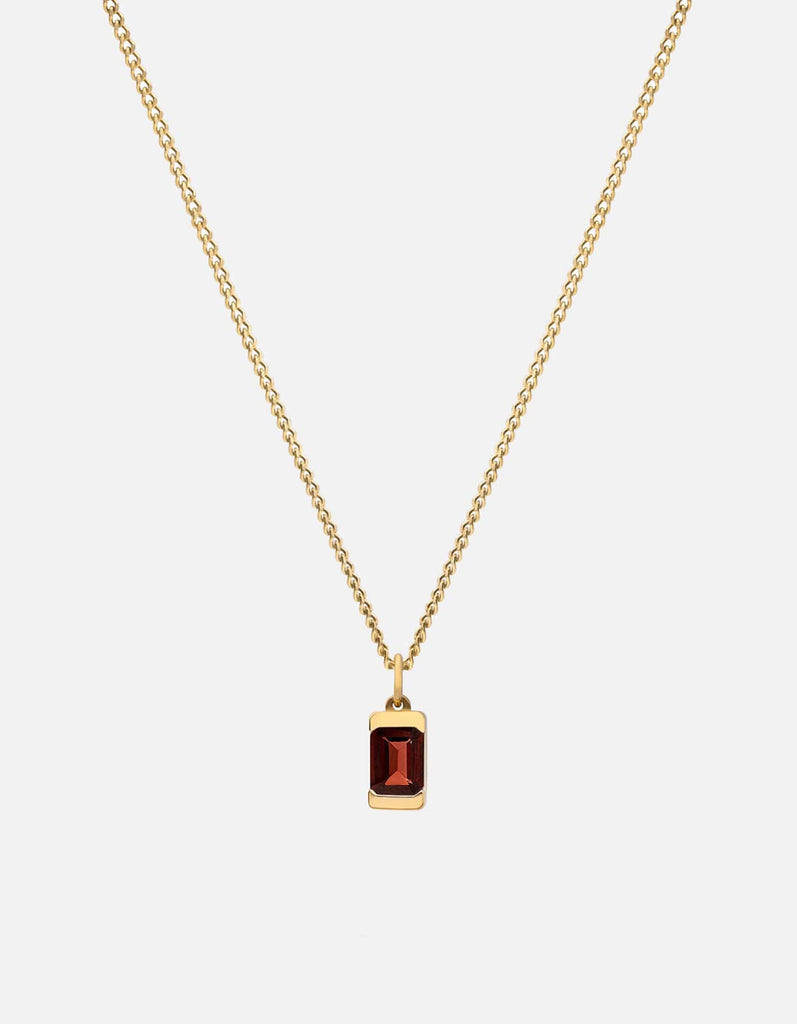 Miansai Necklaces Valor Garnet Necklace, Gold Red/Gold Vermeil / 18 in.