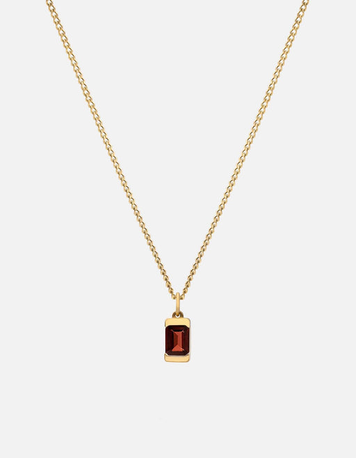 Miansai Necklaces Valor Garnet Necklace, Gold Red/Gold Vermeil / 18 in.