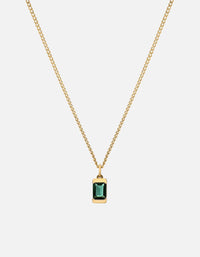 Miansai Necklaces Valor Quartz Necklace, Gold Gold Vermeil Green / 21 in.