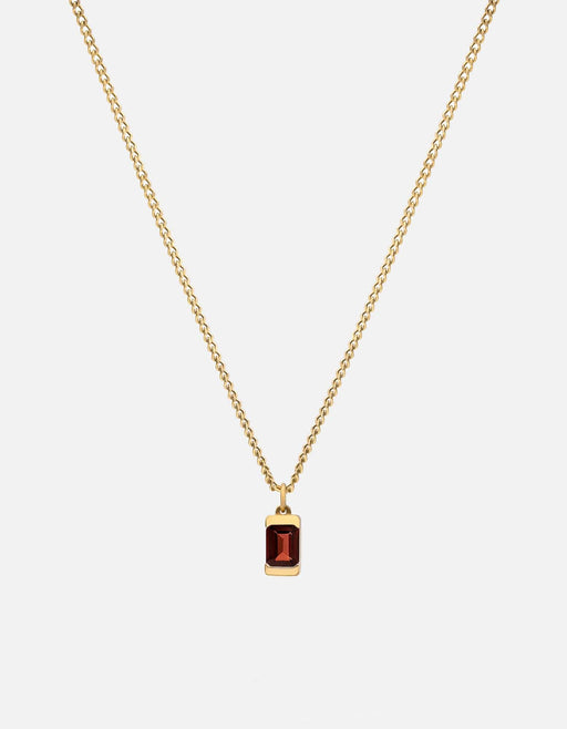Miansai Necklaces Valor Garnet Necklace, 14k Gold Red / 21 in.