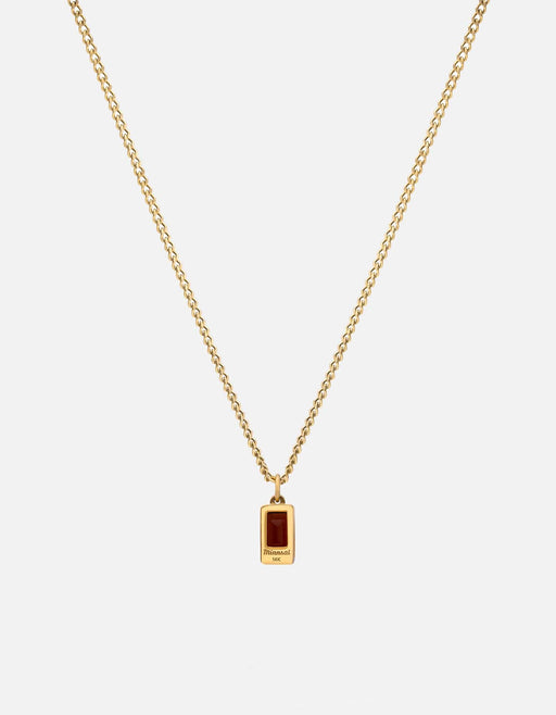 Miansai Necklaces Valor Garnet Necklace, 14k Gold Red / 21 in.