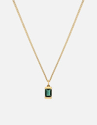 Miansai Necklaces Valor Quartz Necklace, 14k Gold Green / 21 in.