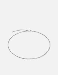 Miansai Necklaces 3mm Figaro Chain Choker, Sterling Silver Polished Silver / 13-15 in.