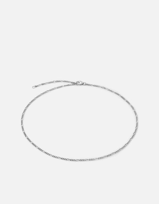 Miansai Necklaces 3mm Figaro Chain Choker, Sterling Silver Polished Silver / 13-15 in.