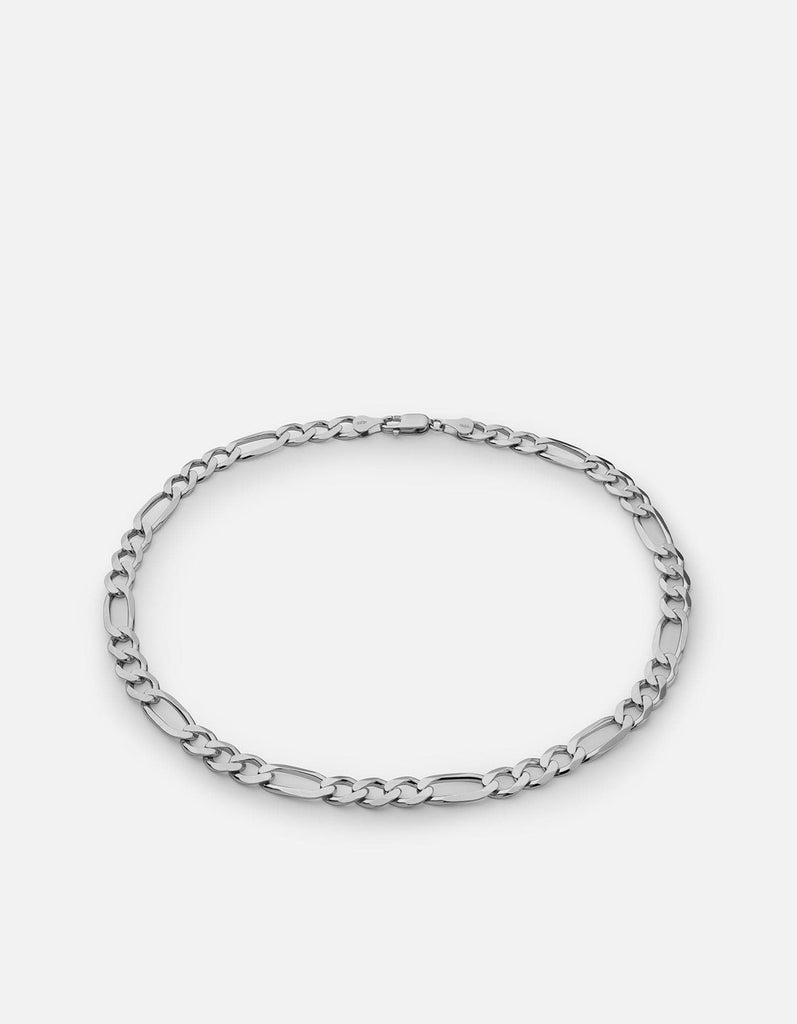 Miansai Necklaces 4.5mm Figaro Chain Choker, Sterling Silver Polished Silver / 15 in.