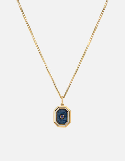 Miansai Necklaces Umbra Sapphire Necklace, Gold Vermeil/Blue Blue / 18 in. / Monogram: No