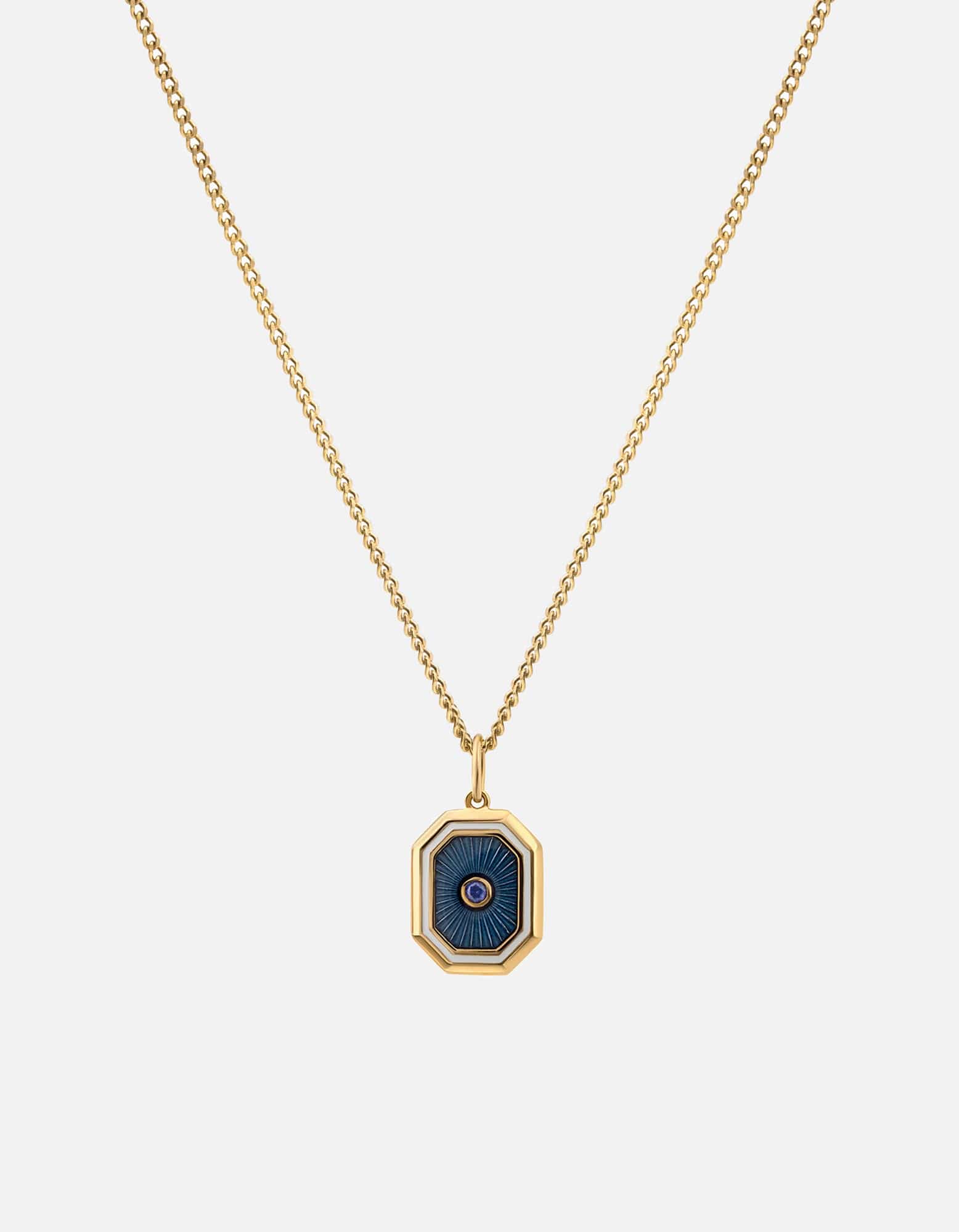 Umbra Sapphire Pendant Necklace, Gold Vermeil w/Enamel | Men\'s Necklaces |  Miansai