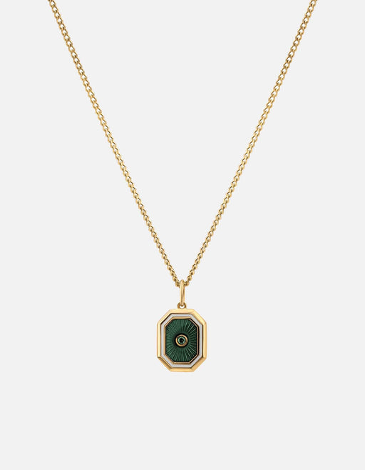 Miansai Necklaces Umbra Chalcedony Necklace, Gold Vermeil/Green Green / 21 in. / Monogram: No