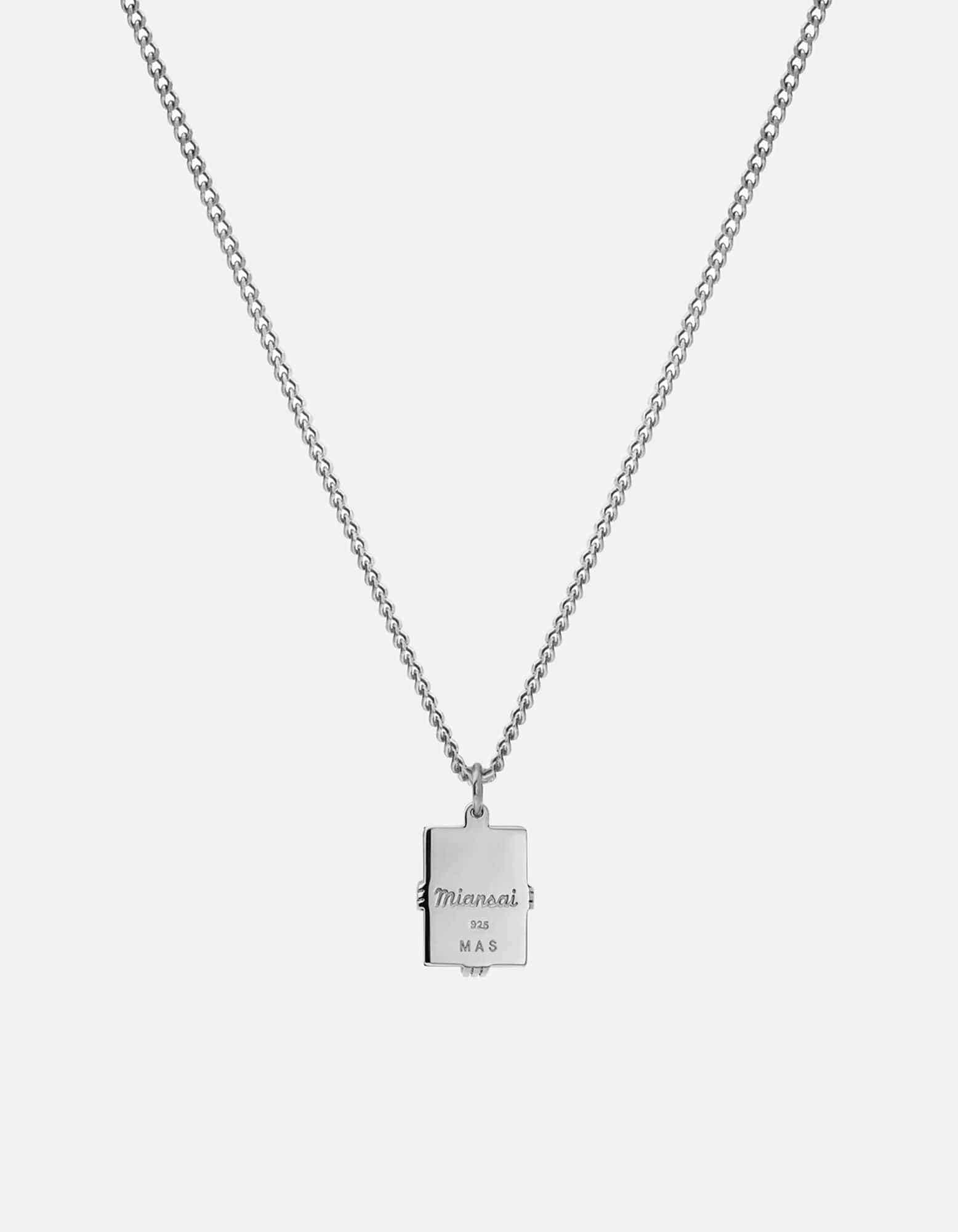 Lennox Quartz Pendant Necklace, Sterling Silver | Men's Necklaces