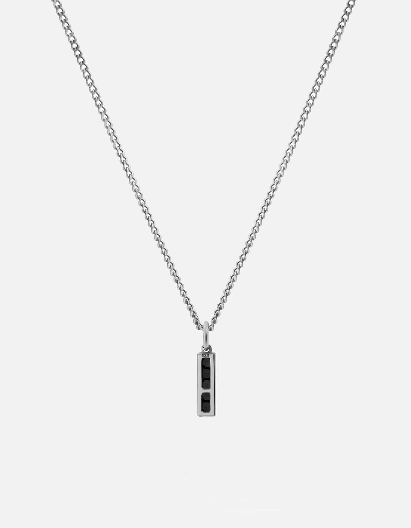 Slim Totem Onyx Necklace, Sterling Silver | Men's Necklaces | Miansai