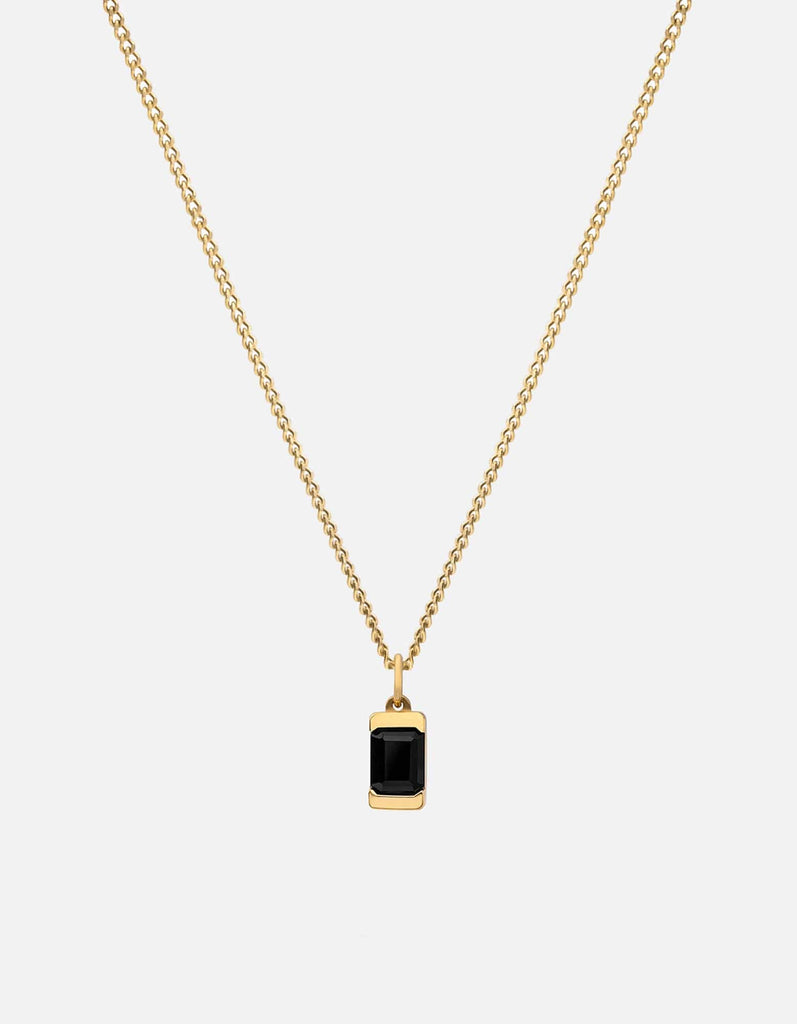 Miansai Necklaces Valor Onyx Necklace, Gold Vermeil Black / 18 in.
