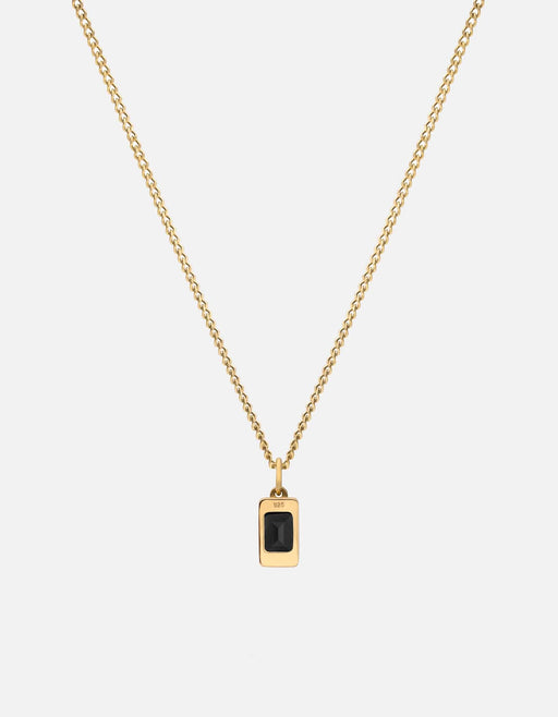 Miansai Necklaces Valor Onyx Necklace, Gold Vermeil Black / 21 in.