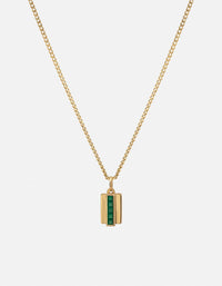 Miansai Necklaces Vertigo Agate Necklace, Gold Vermeil Green / 21 in.