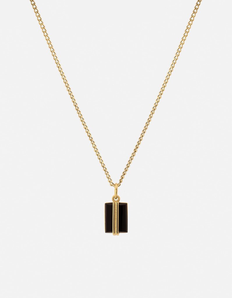 Miansai Necklaces Paolo Onyx Necklace, Gold Vermeil Black / 21 in.