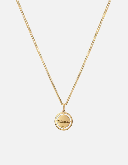 Miansai Necklaces Compass Onyx Necklace, Gold Vermeil