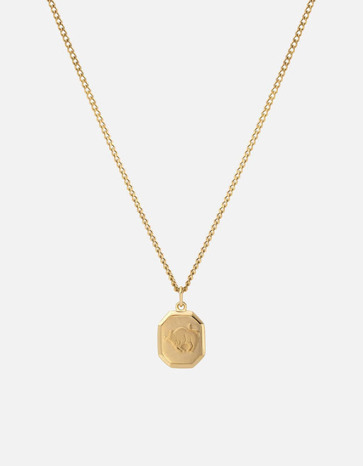 Miansai Necklaces Taurus Nyle Necklace, Gold Vermeil Polished Gold / 18 in. / Monogram: No