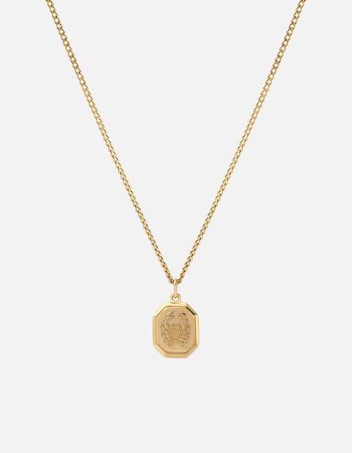 Miansai Necklaces Zodiac Nyle Necklace, Gold Vermeil Cancer/Polished Gold / 18 in. / Monogram: No