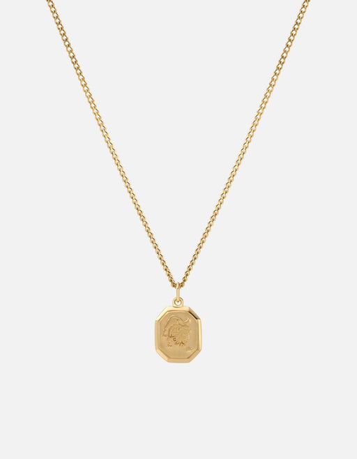 Miansai Necklaces Zodiac Nyle Necklace, Gold Vermeil Leo/Polished Gold / 18 in. / Monogram: No