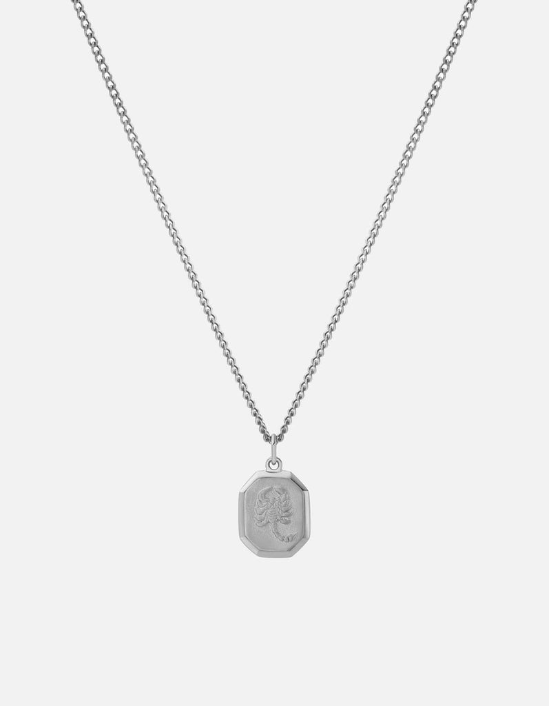 Miansai Necklaces Scorpio Nyle Necklace, Sterling Silver Polished Silver / 21 in. / Monogram: No