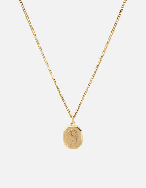 Miansai Necklaces Zodiac Nyle Necklace, Gold Vermeil Capricorn/Polished Gold / 18 in. / Monogram: No