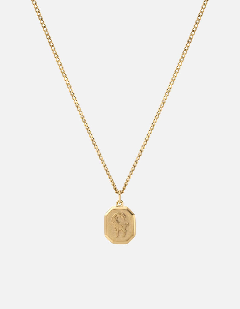 Miansai Necklaces Capricorn Nyle Necklace, Gold Vermeil Polished Gold / 18 in. / Monogram: No