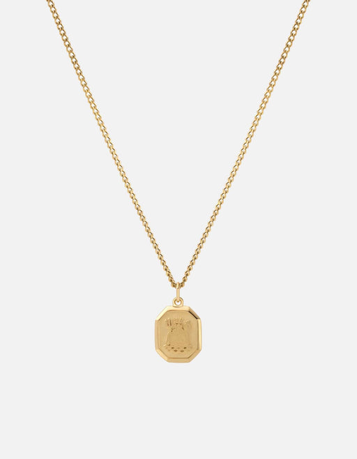 Miansai Necklaces Zodiac Nyle Necklace, Gold Vermeil Aquarius/Polished Gold / 21 in. / Monogram: No
