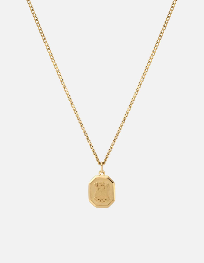 Miansai Necklaces Aquarius Nyle Necklace, Gold Vermeil Polished Gold / 18 in. / Monogram: No