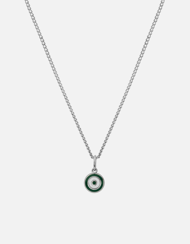 Miansai Necklaces Ojos Necklace, Sterling Silver/Green Green / 21 in. / Monogram: No