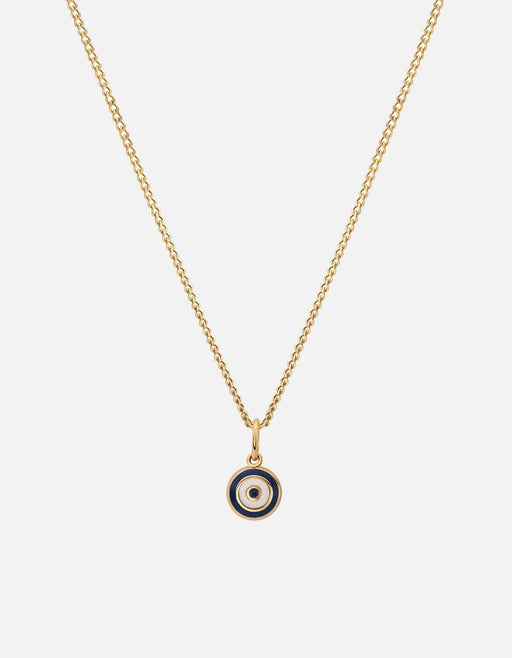 Miansai Necklaces Ojos Necklace, Gold Vermeil/Black Blue / 21 in. / Monogram: No