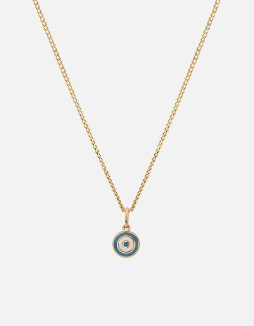 Miansai Necklaces Ojos Necklace, Gold Vermeil/Green Sky Blue / 21 in. / Monogram: No
