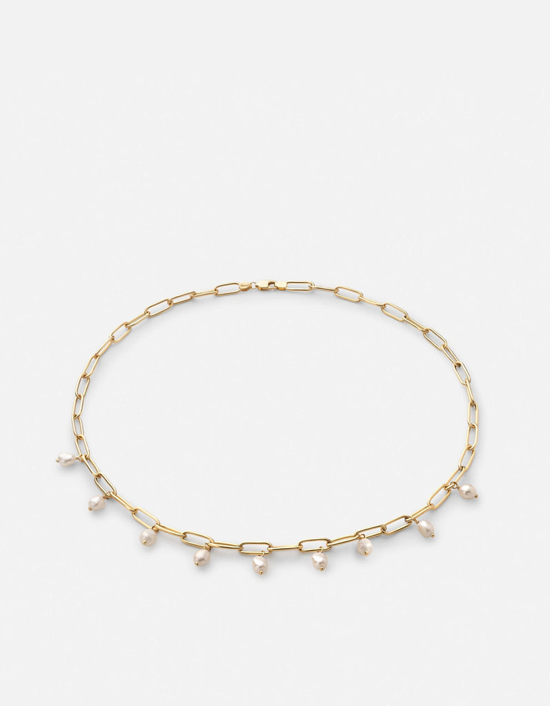 Miansai Necklaces Sania Pearl Choker, Gold Vermeil Polished Gold w/Pearls / 15 in.
