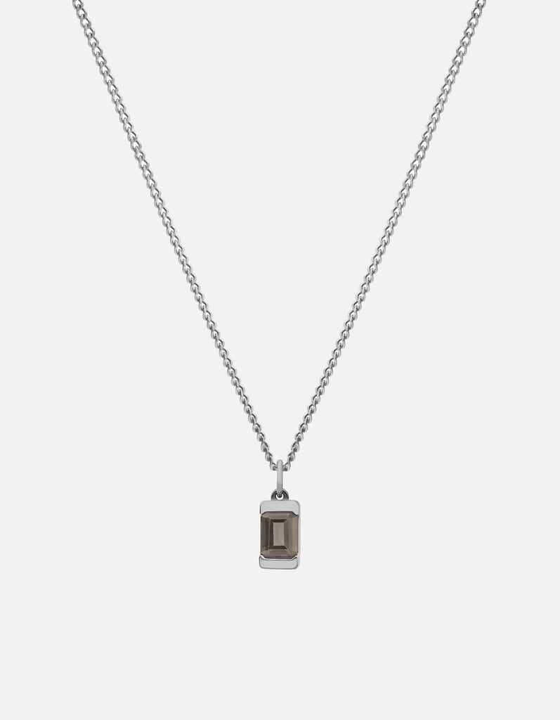 Miansai Necklaces Valor Gray Topaz Necklace, Sterling Silver Gray / 21 in.