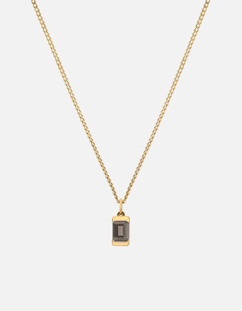Miansai Necklaces Valor Gray Topaz Necklace, Gold Vermeil Gray / 18 in.