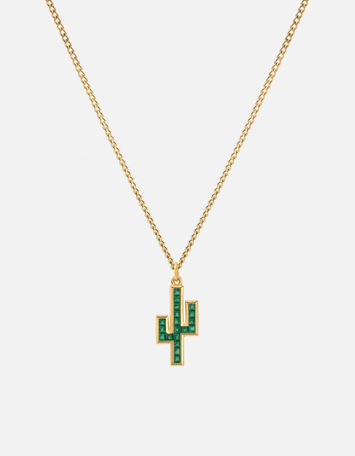 Miansai Necklaces Cactus Onyx Necklace, Gold Vermeil Green / 18 in.