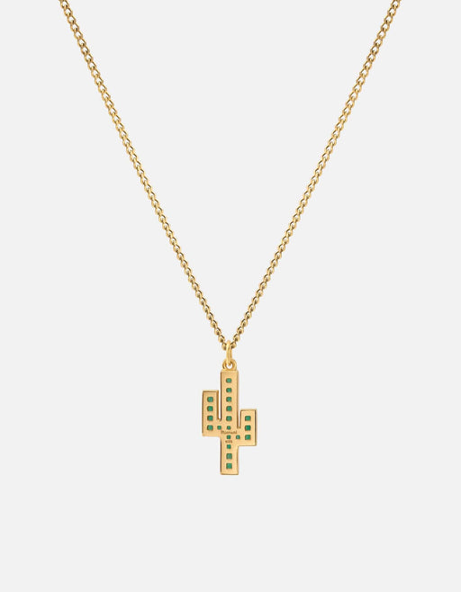 Miansai Necklaces Cactus Onyx Necklace, Gold Vermeil Green / 24 in.
