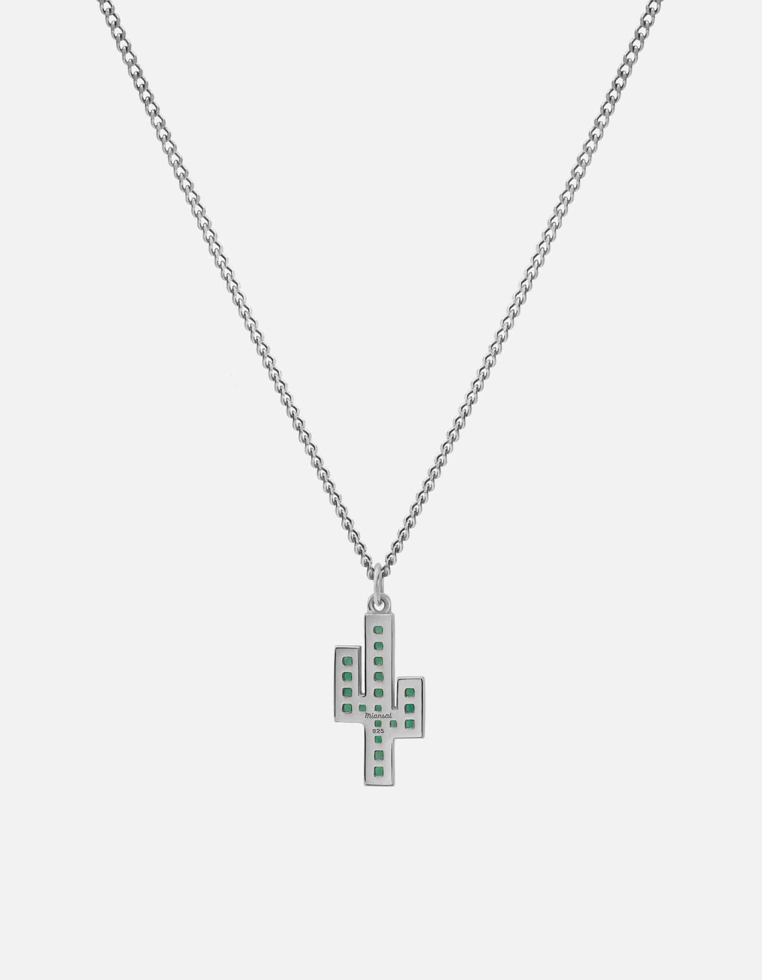 Cactus Onyx Pendant Necklace, Sterling Silver | Men\'s Necklaces | Miansai