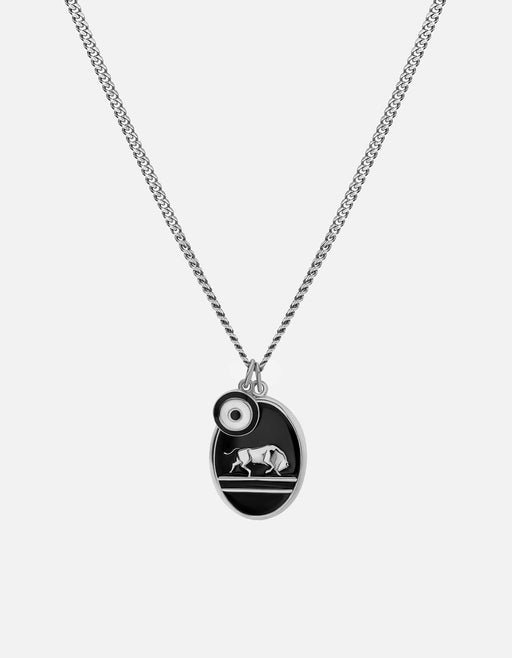 Miansai Necklaces Oxen Necklace, Sterling Silver/Black Black / 22 in. / Monogram: No