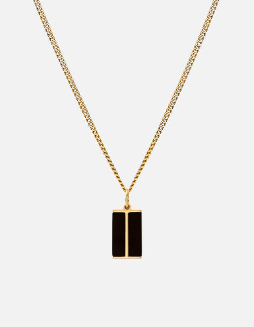 Miansai Necklaces Duo Onyx Pendant Necklace, Gold Vermeil Black / 21 in.